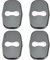 YINETTECH 4 STÜCKE Auto Türschloss Abdeckung Schutzfolie für 208 308 408 508 2008 3008 Guard Latch Cap Aufkleber Schnalle Anti-Korrosion Automotive Interior Zubehör Edelstahl Schwarz