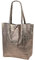 SH Leder ® Damen Echt Rindleder Shopper mit Innentasche in vielen Farben Schultertasche Henkeltasche 37x29cm Kora G266 (Bronze)