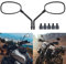 BREDUXSER Schwarz Motorrad Lenker Spiegel, M10 M8 Rückspiegel moto mit Packung Schraube für Scooter Street Bike Cruiser Chopper Sport Bike ATV