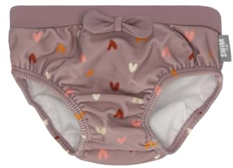 Sterntaler Badehose Herz Print und Schleife - UV-Schutz 50+ Baby Schwimmhose mit Windeleinsatz bis Größe86/92 - Mädchen Badehose mit praktischer Kordel zur Weitenregulierung
