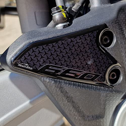 Resin Bike Aufkleber für Motorrad Kompatibel mit Aprilia Tuareg 660 2022. Einstiegsleistenschutz vor Stößen und Kratzern. Paar 3D-Harzklebstoff - Stickers - Made in Italy