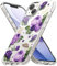 Ringke Fusion Design Case Kompatibel mit iPhone 14 Hülle, Floral Blumen Muster Stoßfeste Case mit Band Löcher - Purple Rose