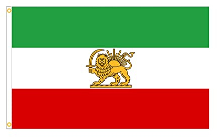 Iran Flagge,ALT Iranische Royal Löwe Fahne Ehemalige Persien,ehemaliger Persien-Polyester-Druck,lichtbeständig, iranische Königslöwen,Flagge für Garten Innen-Außenbereich(60*90/90*150/150*240/cm)