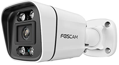 Foscam 5 MP PoE Outdoor IP-Kamera mit Lichtspots und Sirene V5EP Weiß