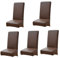 Artibetter 5 Stücke Elastische Stuhlhussen Stretch Stuhlhussen Wohnkultur Tisch Stuhlschutz Hochlehner Stuhlbezug Stuhlhülle Leder Esstisch Stuhlhussen Schnalle Tisch Stuhlbezug