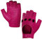 Harssidanzar Damen Lammfell Leder FingerloseHandschuhe Ungefüttert Half Finger Driving GL012,Rosa,Größe L