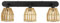 REV LED Wandlampe innen - 3x E14 60x13x20cm Lampe Wand für Wohnzimmer und Schlafzimmer, Wandlampe in Rattanoptik