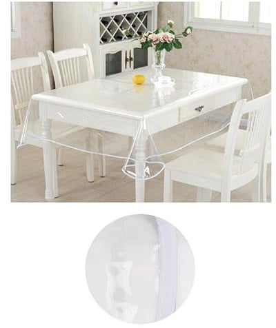 A2ZWORLD Tovaglia PVC Trasparente 180X140CM, Tovaglia Plastificata Impermeabile, Pellicola Protettiva in PVC Lavabile (Rettangolare 140X180cm)