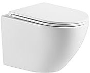 Inodoro BTW Génova Suspendido Blanco Mate | 10 Años de Garantía | Medidas 370 x 490 x 360 mm