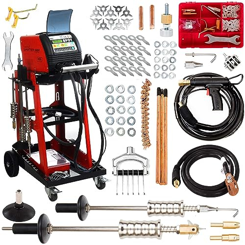 IDEAL Tecno Spotter 5800 - Ausbeulspotter - Ausbeulwerkzeug Karosserie Set - 3800A - 400V - 10 kW Punktschweißgerät Kfz - Spotter Karosserie - Set: Solo