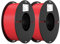 Creality Ender PLA Filament 1,75mm 2 Packs für 3D-Drucker, 2 x 1kg Spule 3D Druck Filament, Maßgenauigkeit +/- 0,02mm, passend für die meisten FDM 3D Drucker, Rot & Rot