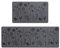 RLAVBL 2 Piezas de Alfombra Lavable y Antideslizante para Cocina, Entrada y Pasillo (Negro Grisáceo,120x44cm+75x44cm)