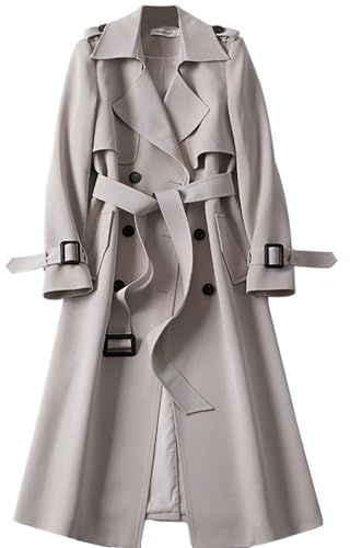 Saklifuo Women's Overoat Longline Windbreaker Winter Trench Jacket Ladies Fashion Long Outerwear