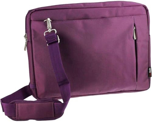 Navitech Purple Sleek Water Resistant Travel Bag - Compatible with DBPOWER 16.9 Portable DVD Player