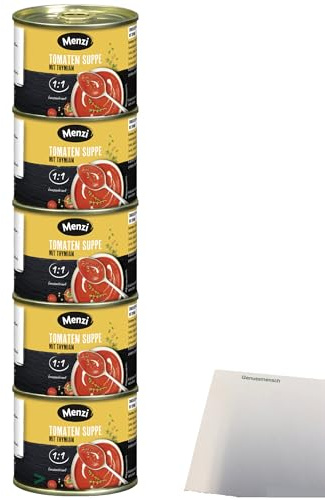 Menzi Tomaten Suppe Konzentriert (5x200ml Dose) + usy Block