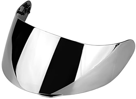 Motorradhelm-Visier, Transparent, Beschlagfrei, Windschutzscheibe, Einfacher Austausch für AGV K1 K3SV K5 Vollgesichtsvisier (Versilbert)