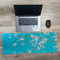 Blaue Blume Mauspad XXL Gaming Mousepad Große Verlängertes Großes Schreibtischauflage mit Genähten Kanten für Büro und Zuhause Tastatur Pad - 1200x600x3mm