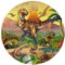 Fuwraixis Kinder-Bodenpuzzle, Dinosaurier, 1000 Teile, Rund, Realistisch, Puzzle, 1 Set, 1000 Teile, 1 Puzzle, 7 Jahre und lter