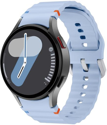 Deportiva Correa para Samsung Galaxy Watch 7/6/5/4/FE 40mm 44mm/6&4Classic 43mm 47mm 42mm 46mm/5 Pro 45mm Mujer Hombre,20mm One Click No Gap Silicona Reemplazo Correas para Samsung Watch 7 6 5 4 FE
