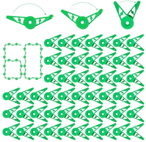 60 Stück 360 Grad Verstellbar Pflanzenbieger Lst Clips Abnehmbar Low Stress Training Pflanzenclips Pflanzen Clips Pflanzen Bieger Pflanzenstiel-Trainer-Clips für Garten Topfpflanzen Gemüse Blumen