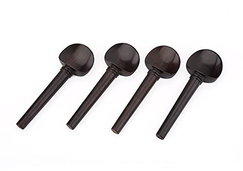 4 Stück Cello-Wirbel, Ebenholz-Cello-Wirbel ohne Loch, Cello-Wirbel, Cello-Tuning-Teile für 4/4-Cello-Zubehör