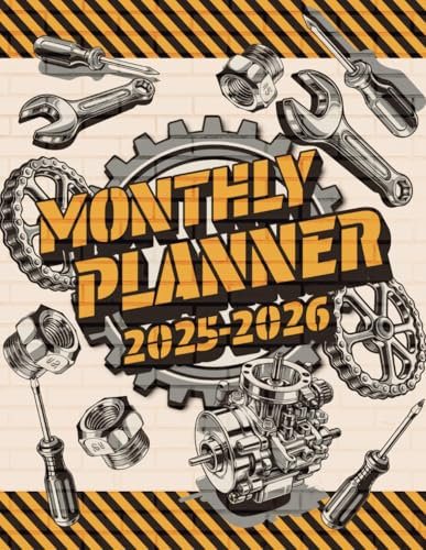 2025-2026 Monthly Planner - Cover Design Perfect for Car Enthusiasts, Mechanics, and Motor Fans: With Finance Organizer, Holidays, and Inspirational ... Years from January 2025 to December 2026)