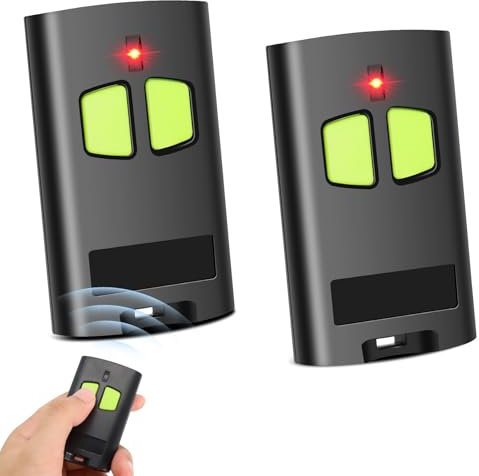 2 unidades de control remoto compatible con Benincà TO.GO 2VA, mando a distancia Garage 433,92 MHz 2 canales, mando a distancia con doble codificación Advanced Rolling Code y Rolling Code