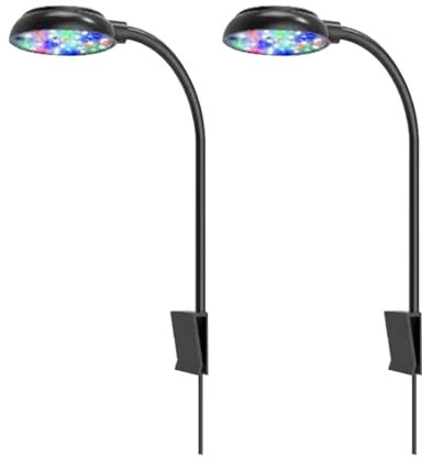 GERUI Lumière d'aquarium à spectre complet avec 7 W, 7 W pour aquarium de 20 à 40 cm, éclairage d'aquarium, convient pour les plantes aquatiques et les aquariums d'eau douce