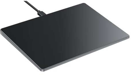 Eeuye Souris Tactile Filaire USB Multipoint avec Pavé Tactile Fin pour Ordinateur de Bureau/Ordinateur Portable/Ordinateur Portable PC Noir