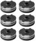 6 Bobine de Fil de Rechange Compatible avec Parkside PRTA 20-Li A1/B2/C3, PRT 300 A1,PRT 50 A3, 1,65 mm 10 m Coupe Bobine Portafilo et Longueur per PRT 550 A1/A3, PRTA TA 20-Li, C3-IAN 365589