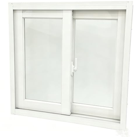 Barn - Finestra a vasistas, Finestra for uso domestico in Alluminio | Isolamento acustico,Scorrimento fluido,Stabile,Per aree umide, for cantina, bagno, capannone(60x38cm/24x15in)