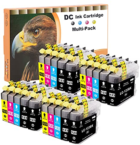 D&C 20er Set Druckerpatronen Kompatibel für Brother LC-123 LC123 XL für MFC-J4510DW MFC-J4610DW MFC-J470DW MFC-J4710DW MFC-J650DW MFC-J6520DW MFC-J6720DW MFC-J6920DW MFC-J870DW DCP-J132W J152W J172W