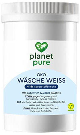 PLANET PURE Öko Wäsche Weiss für fasertief saubere Wäsche milde Sauerstoffbleiche 450 g