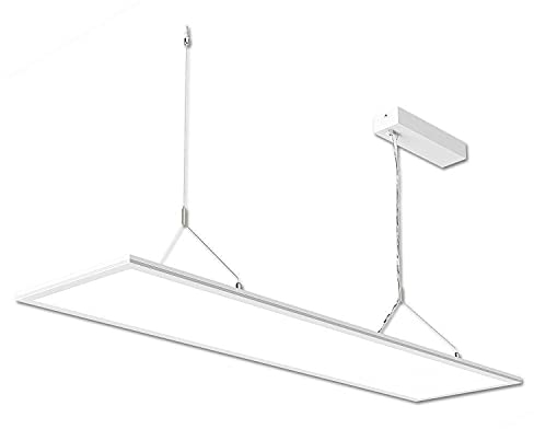 LED Büro Hänge-/ Pendelleuchte Panel Up+Down, 20+20W, 30x120cm, weiß, UGR19, 3000K, dimmbar, eckig