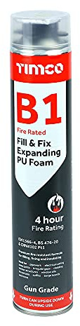 TIMCO 247760 Fill & Fix Mousse polyuréthane expansive ignifuge B1 750 ml