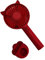 JAWSEU Portable Handheld Fan, Mini Rechargeable Fan USB Electric Fan, 2 Wind Speed, Personal Desk Fan with Base, Hand Held Fan for Home Office Outdoor Travel, Red