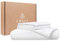 Amqua Bio Bettwäsche Mako Satin 200x220cm + 40x80cm (2X Kissenbezüge), 100% Bio Baumwolle (Zertifiziert), weiß