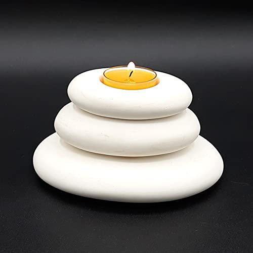 Rémy Sculpteur-Créateur Bougeoir Galets Zen