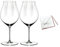 Riedel Lot de 2 verres à vin Performance Pinot Noir avec grand chiffon de nettoyage en microfibre (2 articles)