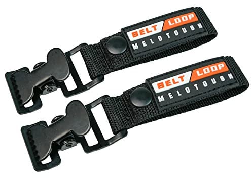 MELOTOUGH Sangle de gant de travail avec pince crocodile, noir, 2 Count (Pack of 1)