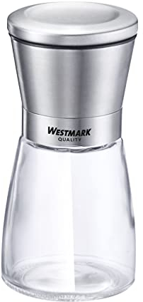 Westmark 63342260 Moulin à épices avec broyeur en céramique en acier inoxydable Transparent/argent/noir