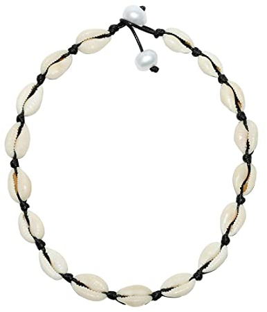 MenYiYDS Gargantilla de Conchas para Mujer, Collar y Pulseras Hawaianas para Niñas y Damas