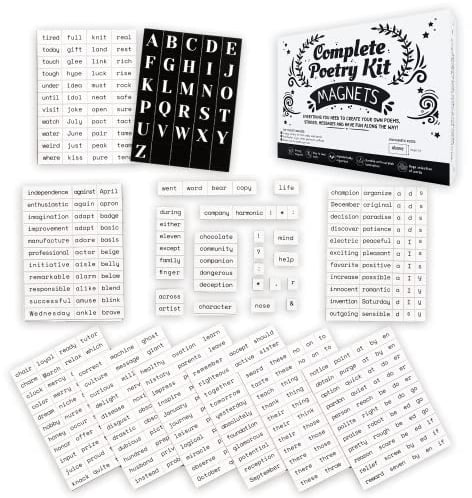 1138-teiliges magnetisches Poesie-Set für Erwachsene und Kinder, Wortmagnete für Kühlschrank, Gedichtmagnete, Wort-Kühlschrankmagnete, Satzbau, Geschichten, Gesprächen – Simply Magic