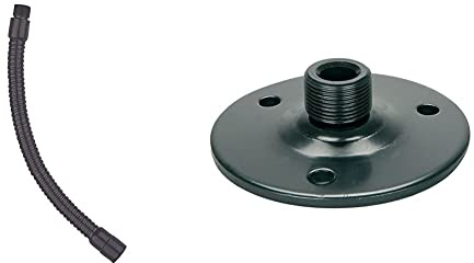 qtx Metal Gooseneck with Thread 5/8 27 TPI 380mm Black 188.507UK & 188.512UK Gooseneck Base - Black
