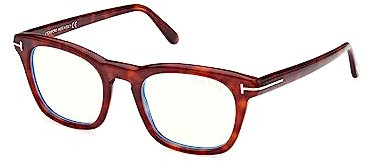 Tom Ford Brillen FT5870-B BLUE BLOCK RED HAVANA 50/21/145 Herrenbrillen