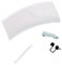 ERICAMBI®, Kit Maniglia Oblò per Lavatrice, Compatibile con Rex Electrolux, Completo di Nasello, Piolino e Molla. Dimensioni 129x55 (mm) per Modelli EWP EWF RWP RWS RWW