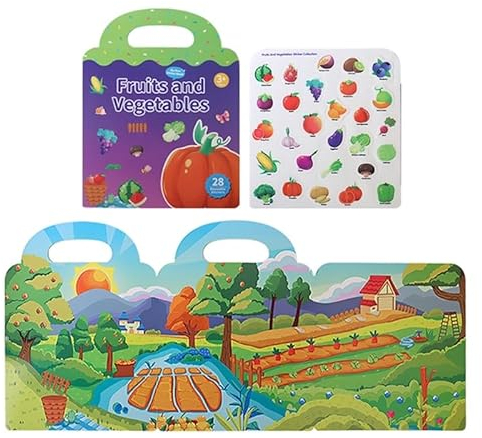 Tragbares Sticker Spiel FüR Vorschule FrüHes Lernen Cartoon Gelee Sticker Buch Gehirn Entwicklungs Szenenbuch FüR
