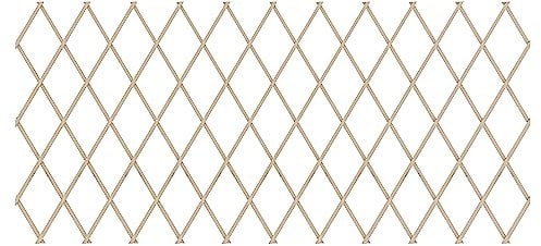 Arreditaly Traliccio Estensibile 100 x 200 Cm Grigliato Reticolato In Legno Naturale Per Sostegno A Muro Di Fiori Piante Rampicanti Per Balcone Giardino Terrazzo Piscina Decorazione Esterno, Marrone