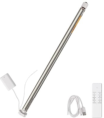 Wiederaufladbarer Zigbee Rollomotor für 17/25/28mm Rohre,intelligenter Jalousienmotor,automatischer Vorhangöffner App/Sprache/Fernbedienung,Tuya Zigbee-Hub erforderlich (Motor,1-Wege-Fernbedienung)