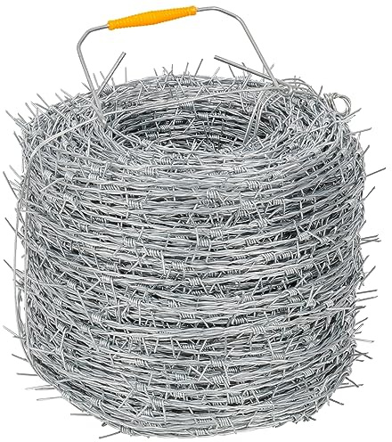 VOSS.farming Stacheldraht verzinkt, 250m, 1,6mm, Draht, Weidedraht Rolle, Drahtzaun, Weidezaun, Wildzaun, Sicherung von Zäunen, Grundstücken